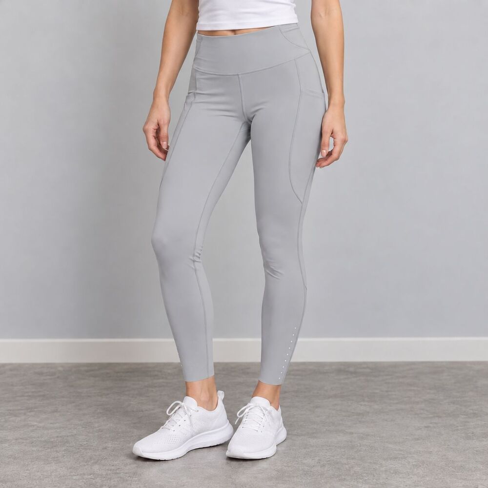 Lululemon Fast and Free Leggings Womens 4 Rhino Grey 25" High Rise Pockets Nulux